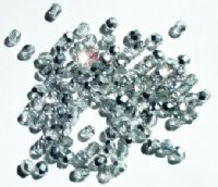 100 4mm Faceted Half Mirror Coated Crystal Beads